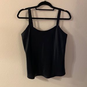 Lack silk tank top